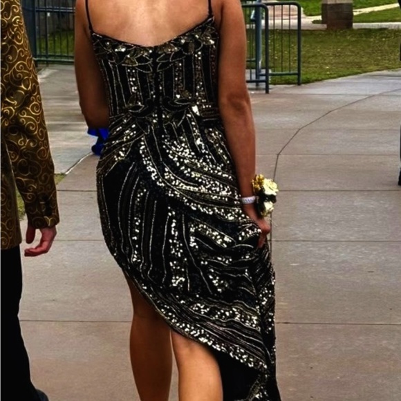 Jovani Black and Gold Prom Dress - Picture 3 of 3